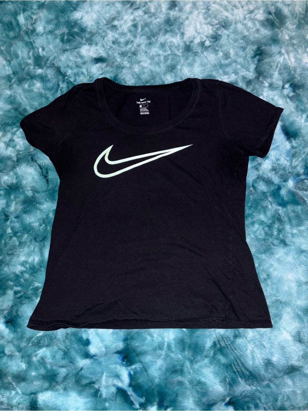 Nike Black Womenās Short Sleeve Swoosh Tee